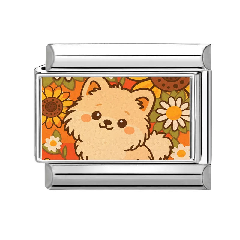 Design Cute Cartoon Animal Pet Series Cat Dog Rabbit Italian Link Fit