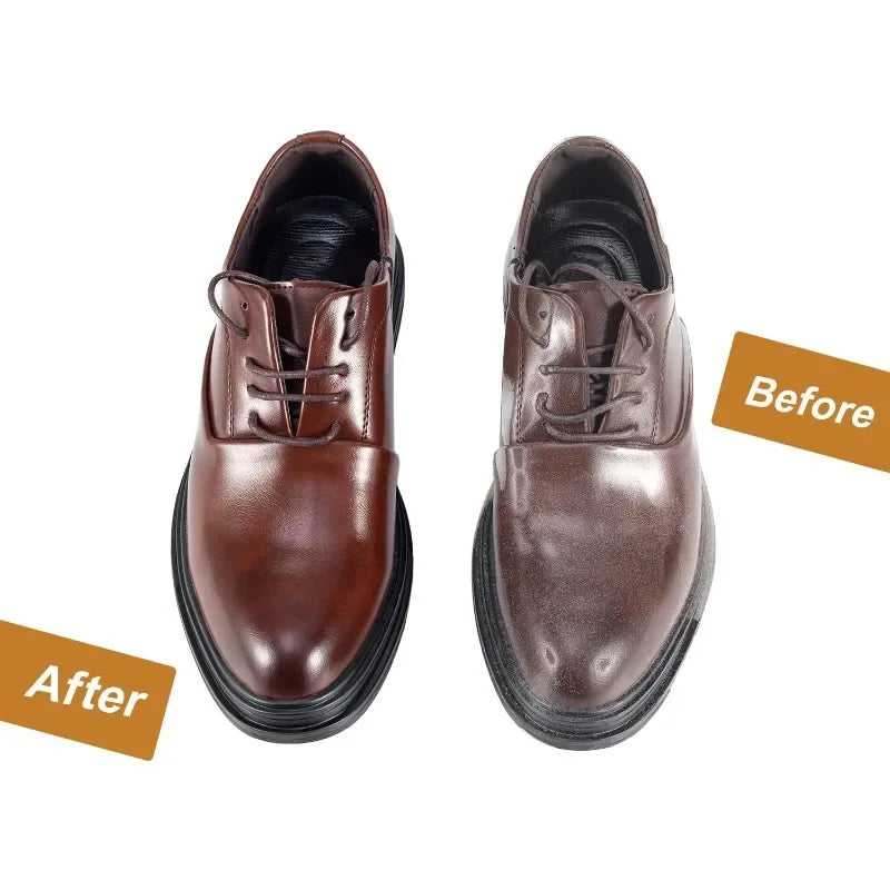 4-Piece Horse Hair Shoe Brush Shine Polish Leather Shoes Boot Qme