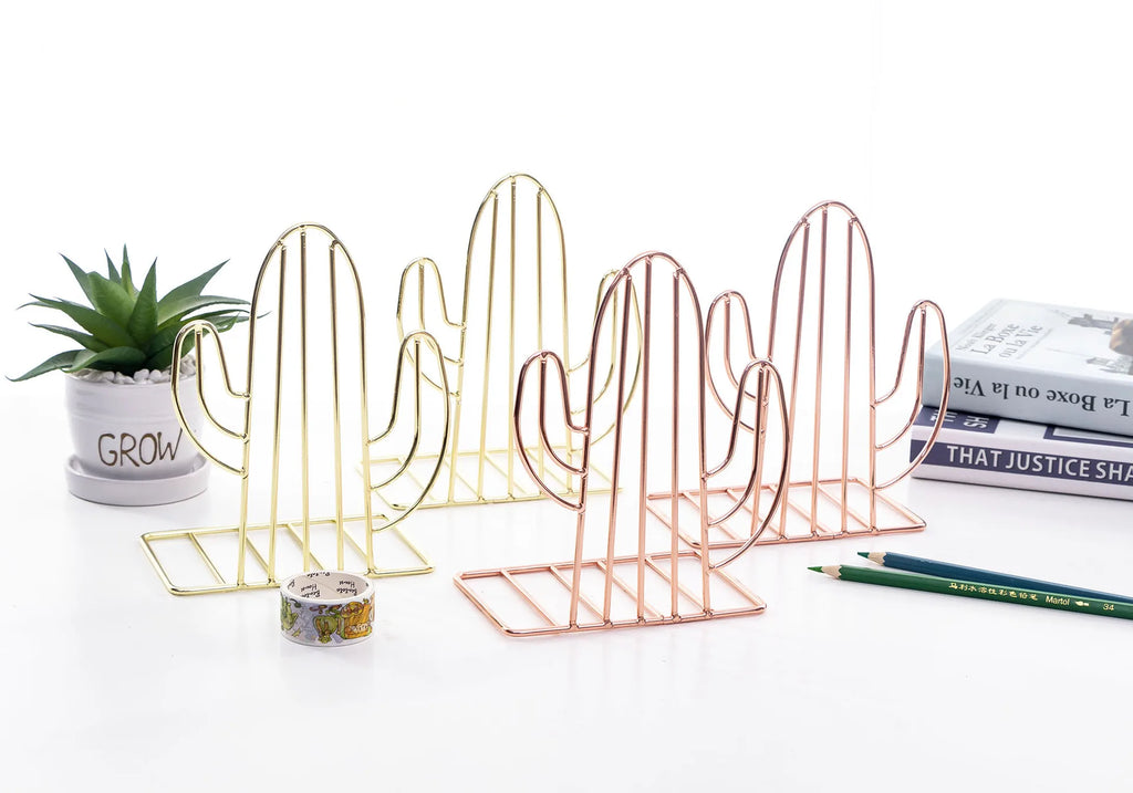 Scandinavian Rose Gold Book Support Stretchable Iron Stand Chic Table Qme
