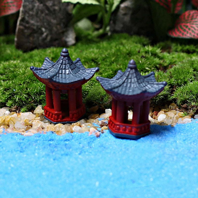 Micro Stone Gazebo Shelf Japan Mini Desk Decoration Torii Gate Qme
