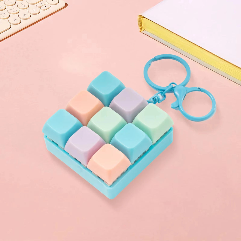 Nine-key Tetris Fingertip Pressing Key Keychain Adult Qme