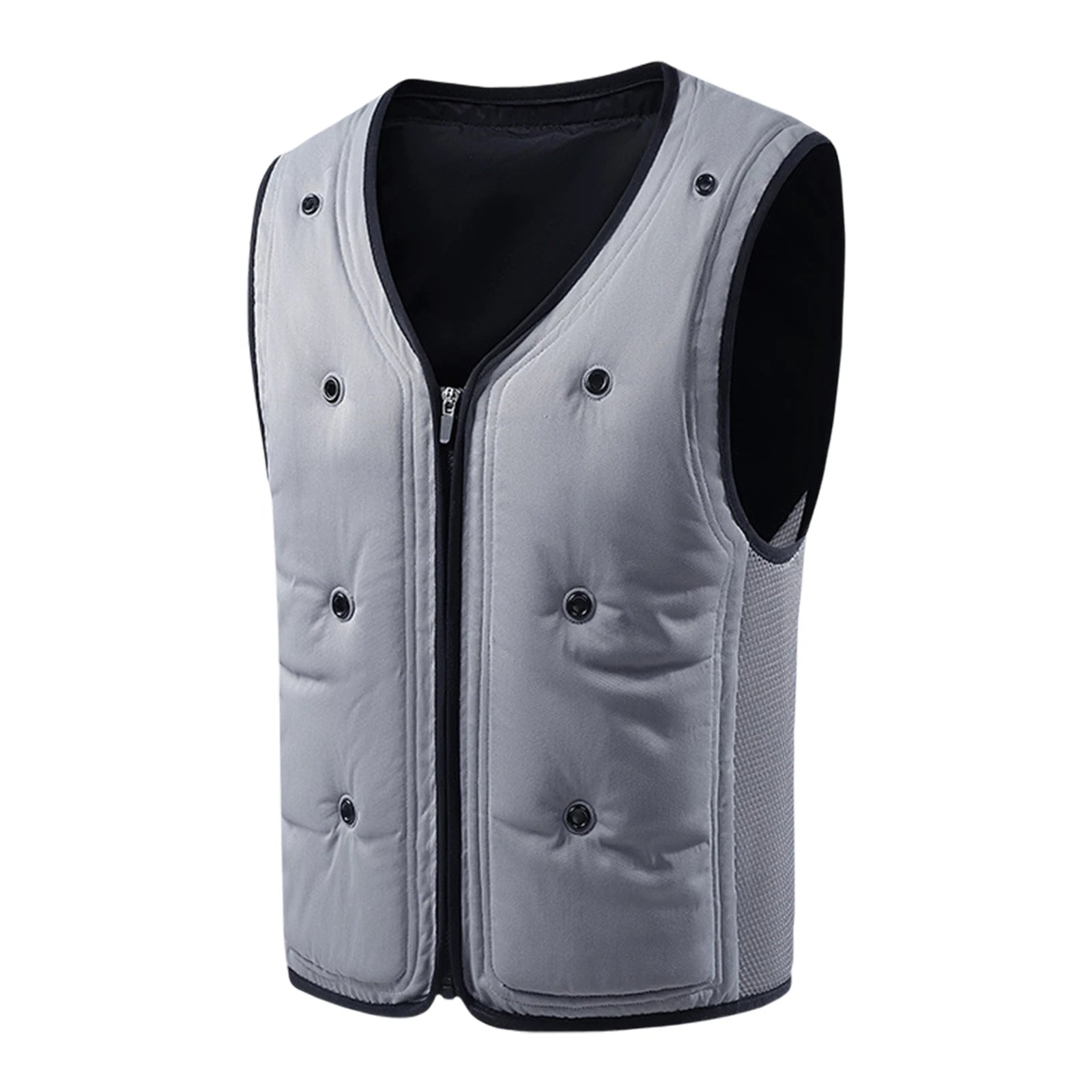 Summer Evaporative Cooling Vest Reusable Water-Cooled Sunscreen Vests Evaporative Ice Pack Jacket for Construction Site Workers Qme Dark Grey M