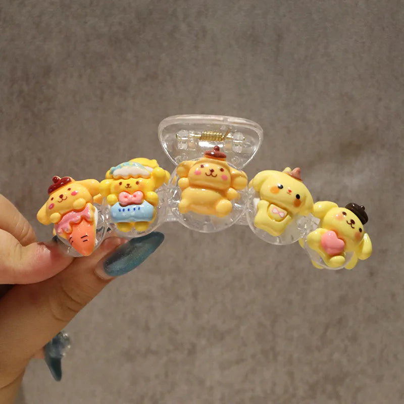 Hello Kitty Kuromi Handmade DIY Clips Student Hair Accessories Smooth Qme 2