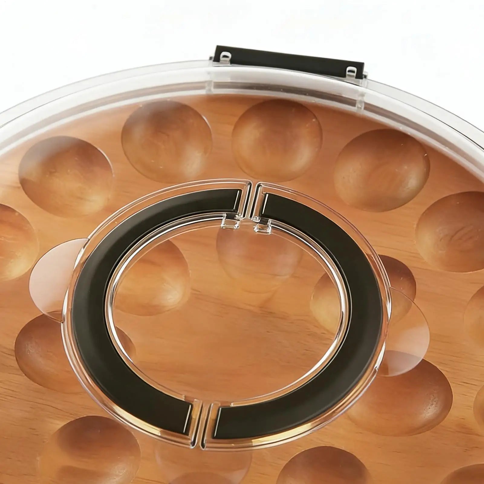 Trays for Deviled Eggs 24-Slot Tray with Lid Deviled Egg Holder for Party Home Kitchen Buffet Appetizer Countertop Table Qme