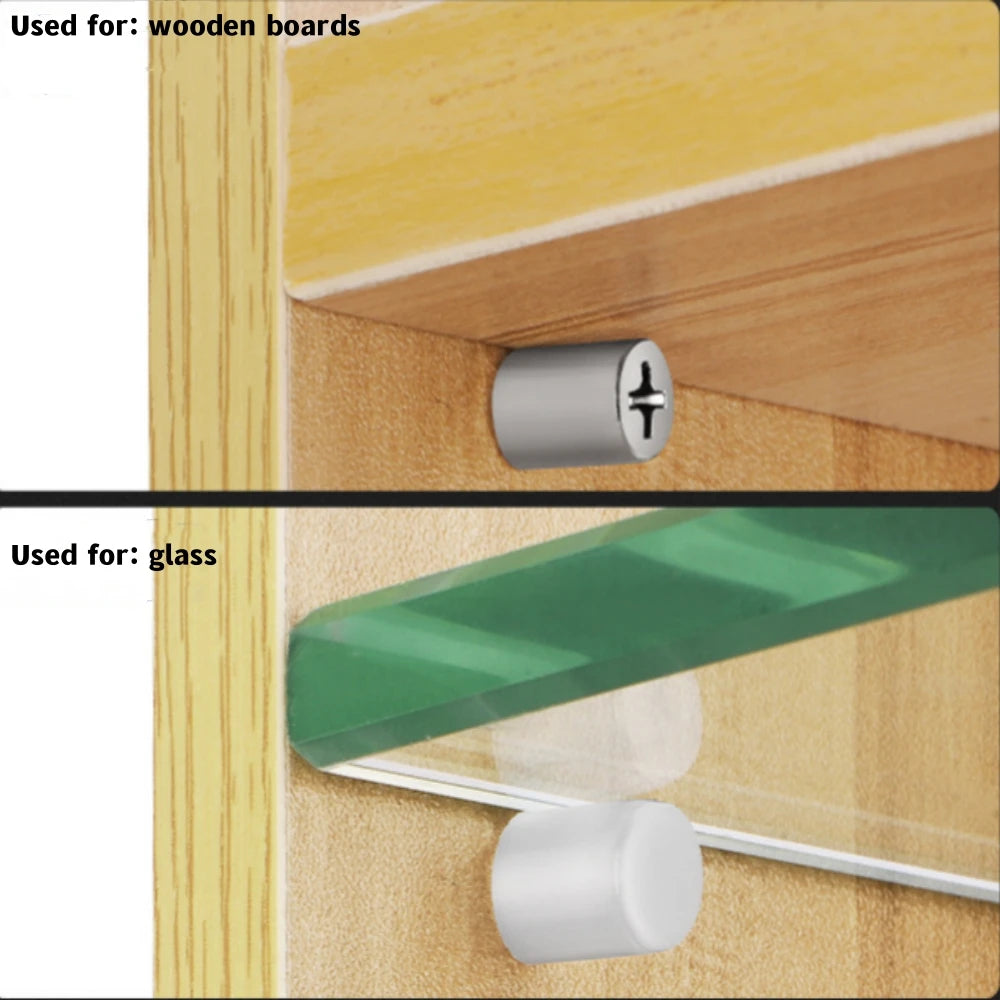 New Cross Self Tapping Screw Wardrobe Layer Plate Holder Cabinet Glass Partition Nails Fixed Screw Shelf with Non-Slip Sleeve Qme
