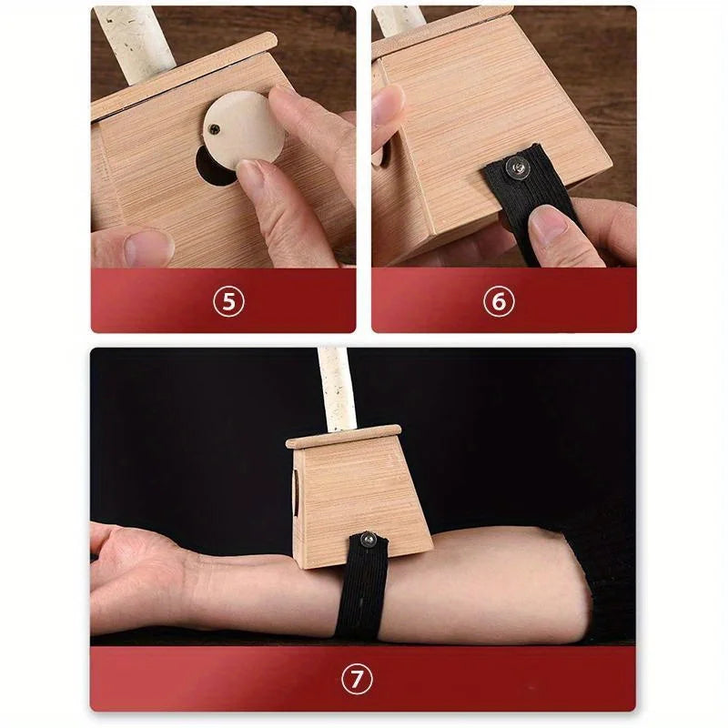 1/2Holes Bamboo Moxa Stick Burner Moxibustion Therapy Box Herbal Medicine Accessory Warm Acupuncture Point Massage Meridian Qme