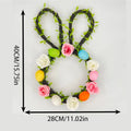 Easter Wreath Artificial Spring Decor Patio Bunny Ear Egg Flower Qme as shown China Mainland