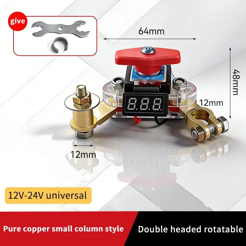 12V-24V Car Battery Disconnect Switch Bidirectional Joint Can Rotate Qme 5