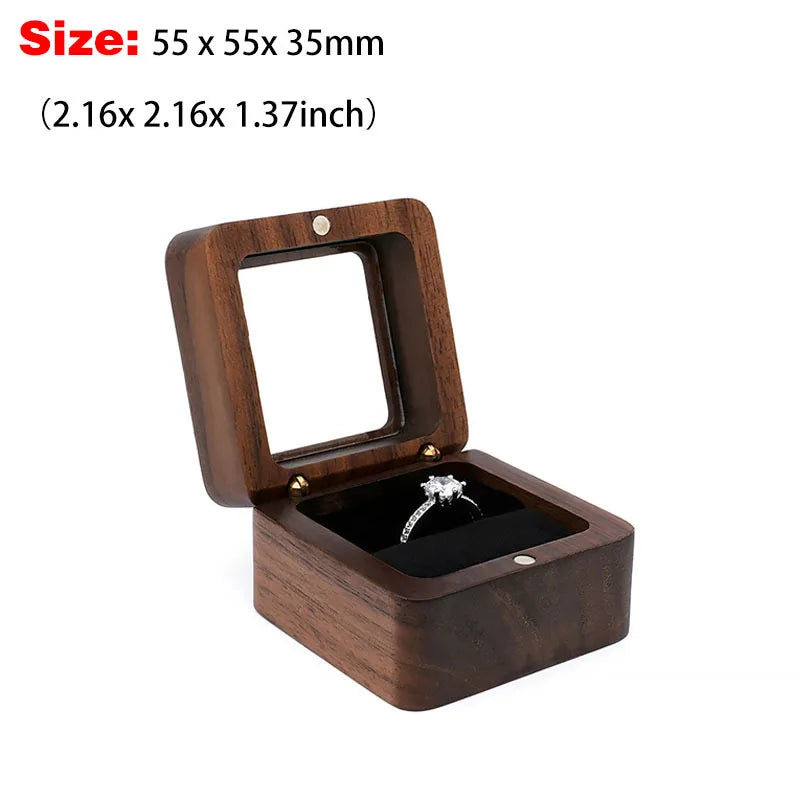 Premium Solid Wood Jewelry Organizer Black Walnut Display Earrings