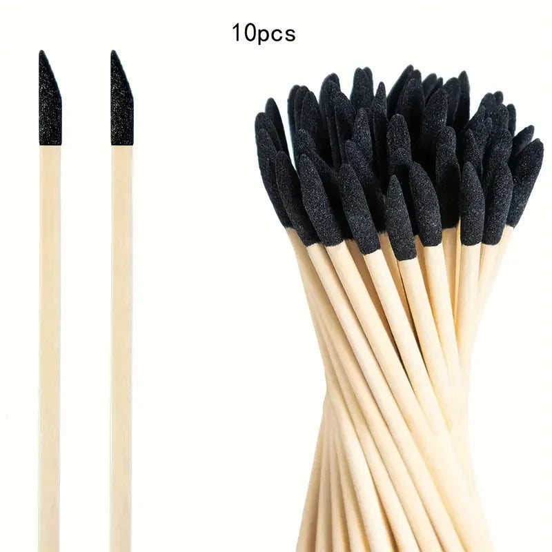 10/20pc Dual-Purpose Sanding Sticks - Precision Frosted Tips & Flat Head - Ideal for Crafts & Model Making Qme 10pcs