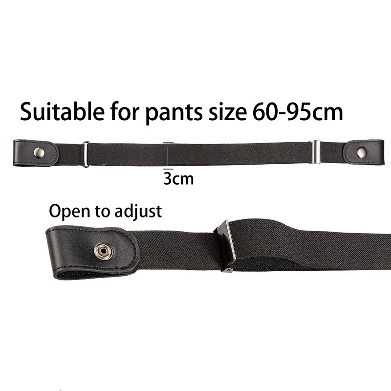 Buckle-free Belt Jean Pants Dresses Fashion No Buckle Stretch Elastic Qme