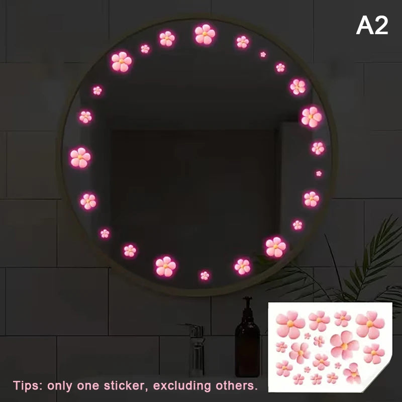 Glow-in-the-Dark Turtle Bathroom Stickers Self-adhesive Sink Wall Sticker Waterproof Bathroom, Bedroom Decals Home Decor Qme A2