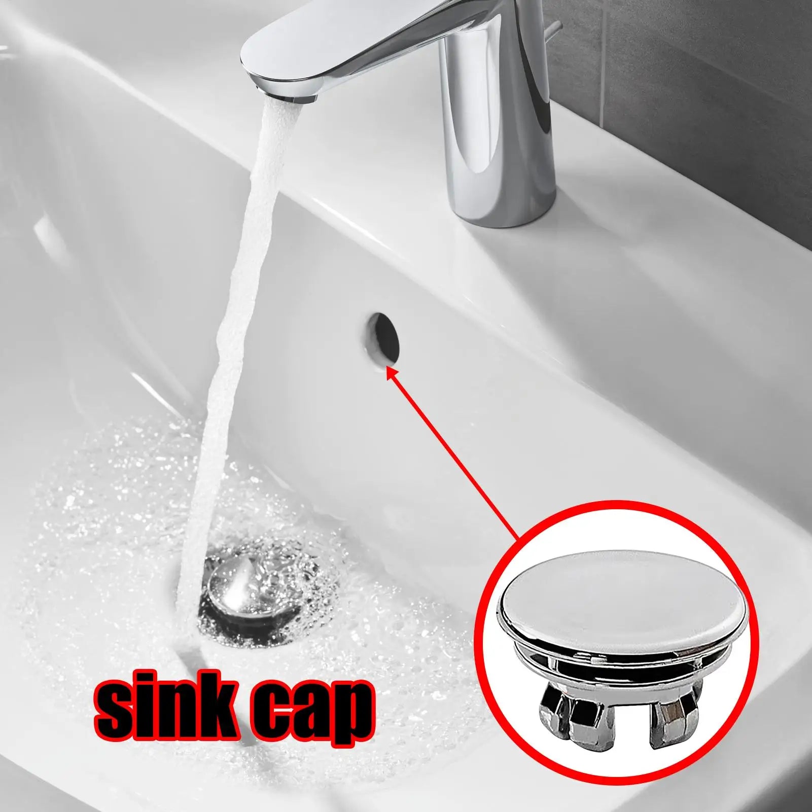 1PC Sink Overflow Cap Sink Basin Overflow Trim Ring 22-24mm Double Layer Vanity Sink Overflow Cap For Kitchen Sink Qme