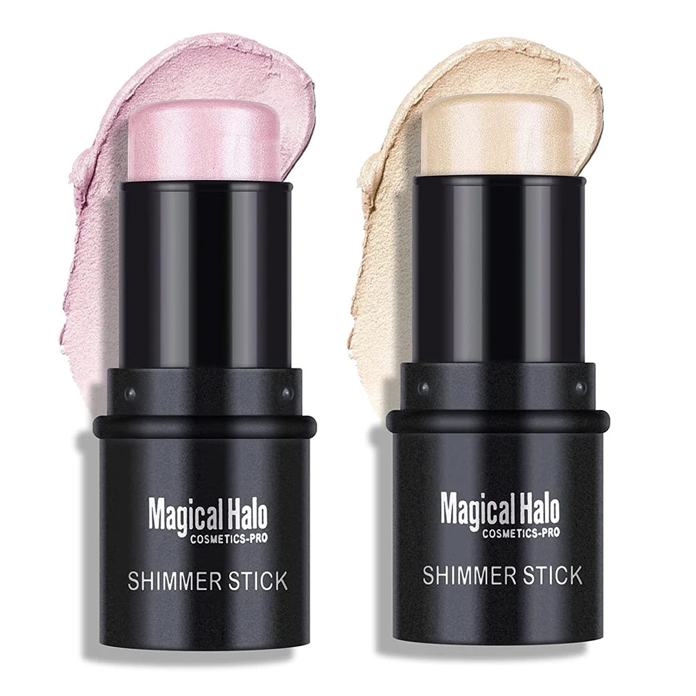 2 Colors Highlight For Face Cosmetic Face Brighten Highlighter Stick Face Contour Bronzer Shimmer Illuminator Stick Makeup Tools Qme