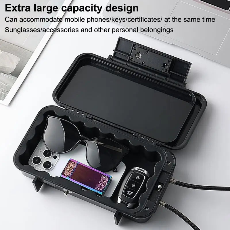 Outdoor Portable Safe Box 4 Digit Combination Lock Steel Wire Beach Qme