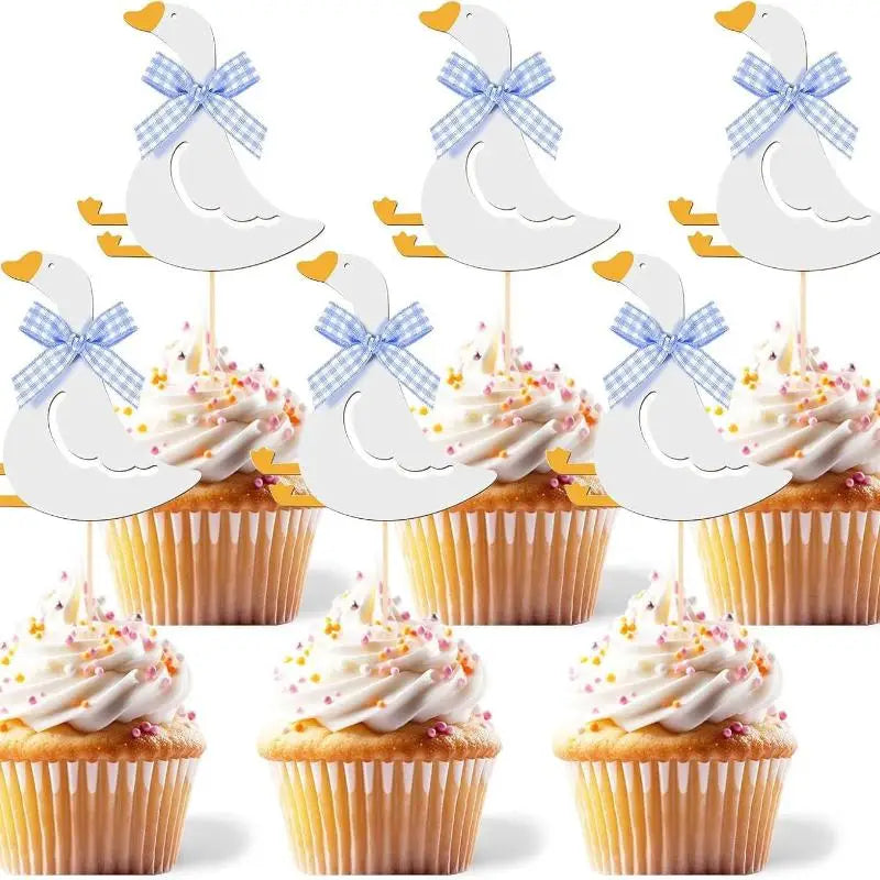 Silly Goose Cake Birthday Cakeate Insert Card Cakeateating Cupcake Qme Blue