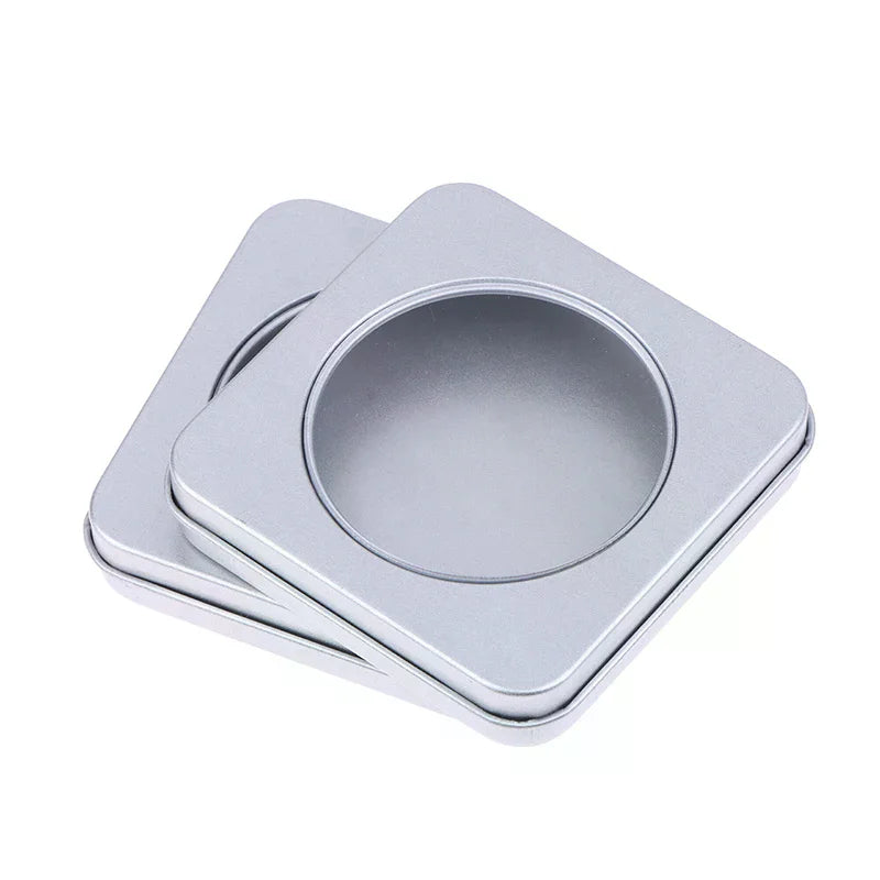 1 Press Nail Storage Boxes Case Tin Box Windowed Fake Organizer Qme