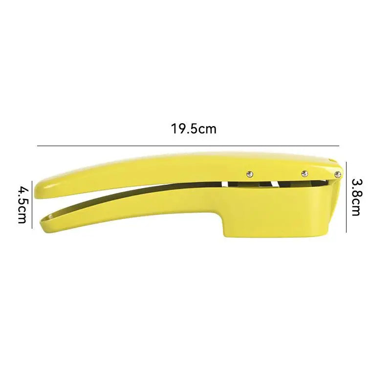 Aluminum Alloy Garlic Press Ergonomic Handle Cleaning Brush Home Qme F