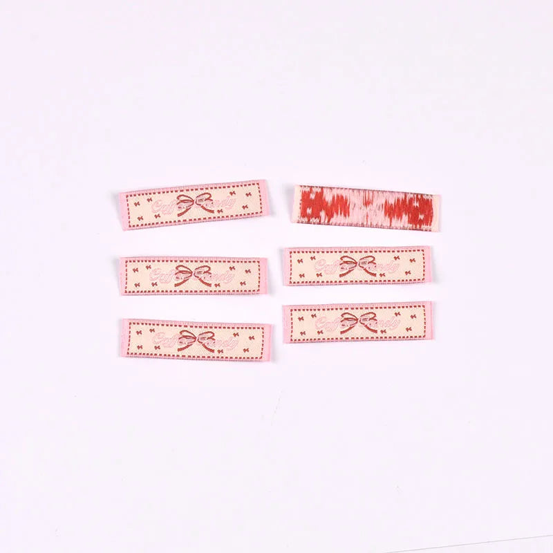 50pcs 12-50mm Assorted Cute Fabric Labels, Handmade Cotton Clothing Tags for DIY Sewing Crafts Clothes Bags cp3839 Qme 47x13mm-8