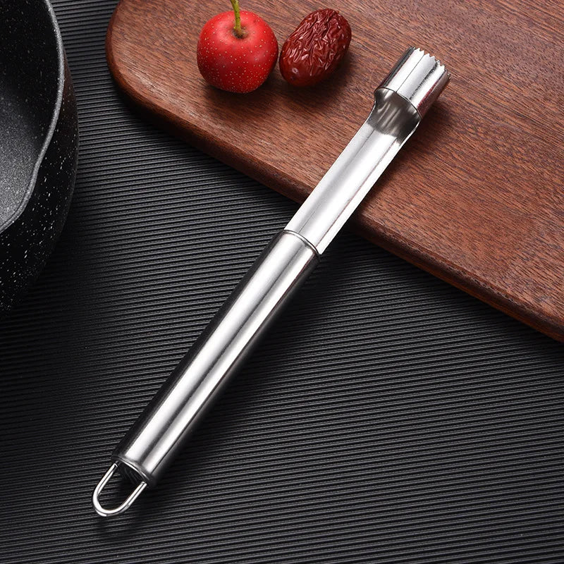 Stainless Steel Apple Corer Fruit Seed Core Remover Pear Apple Corer Seeder Slicer Knife Kitchen Gadget Fruit Vegetable Tool Qme L-2cm