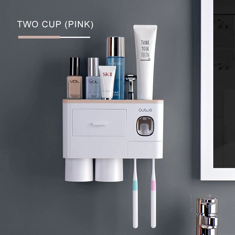 Bathroom Accessories Magnetic Adsorption Toothbrush Holder Automatic Qme CF048-1