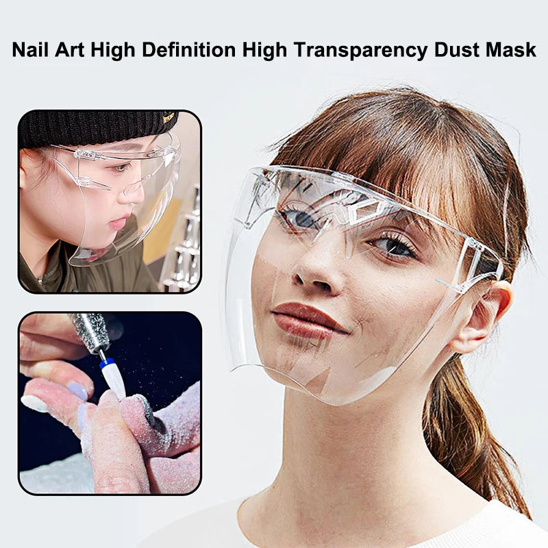 Transparent Anti-fog Anti-splash Protective Mask Full Face Covered Qme