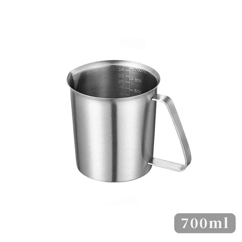 500 700 Stainless Steel Measuring Cup Graduations Large Mouth Coffee Qme B Silver