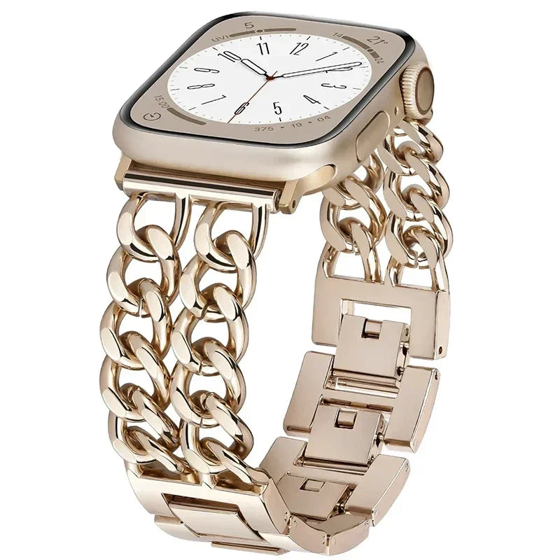 New Apple Watch Strap for Watch Series Ultra 9 8 7 6 5 4 Bracelet 40 49 44 45 41MM Metal Chain Stainless Steel IWatch Watchstrap Qme Rt 38mm 40mm 41mm