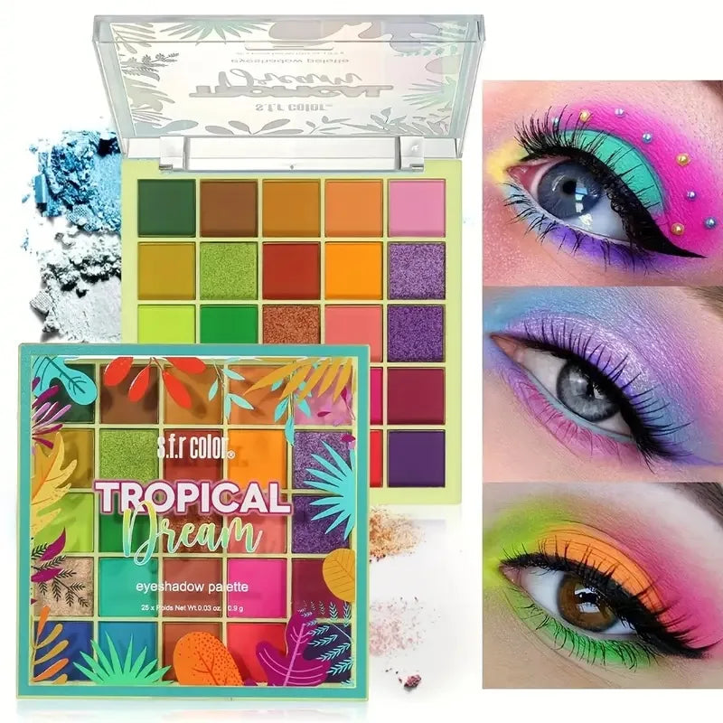 25 Colors Eyeshadow Palette Matte Shimmer Pigmented Rainbow Eye Qme 25 colors