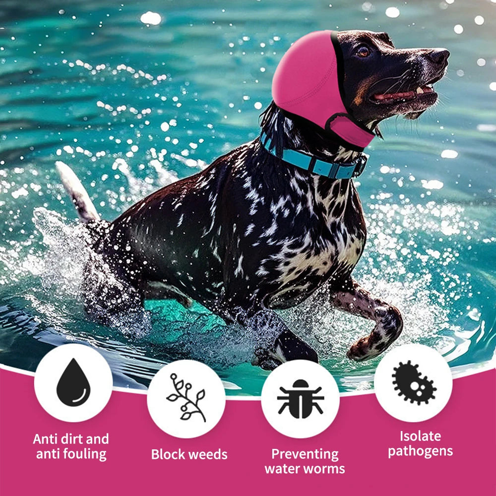 Dog Noise Reduction, Sound Insulation, Ear Muffs, Swimming Waterproof Headgear, Dog Emotional Soothing Headgear Qme