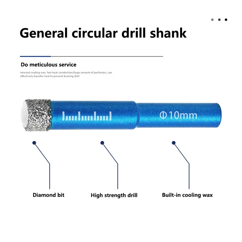 A02F-1 Set Marble Vitrified Tile All- Tile Glass Drill Hole Opener Glass Drill 7-Piece Diamond Drill Qme