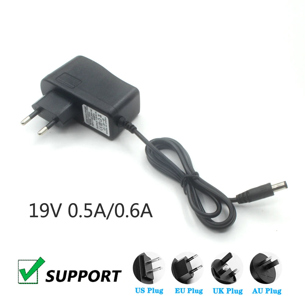 19V 0.5A 0.6A 1A LCD Display Power Adapter Cable Power Supply DC 5.5*2.1MM Qme 0.5A 19V UK PLUG