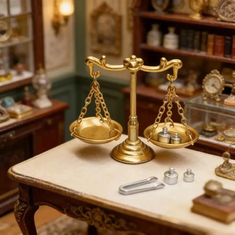 1 12 Scale Miniature Balance Model Dollhouse Realistic Small Scales Qme