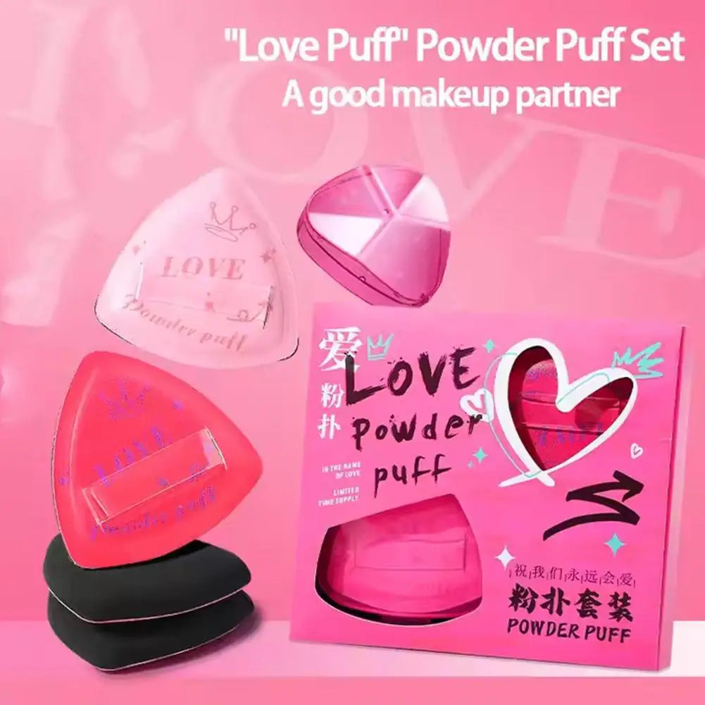 Dual-purpose Powder Puff Beauty Blender Sponge Triangle Makeup Face Qme