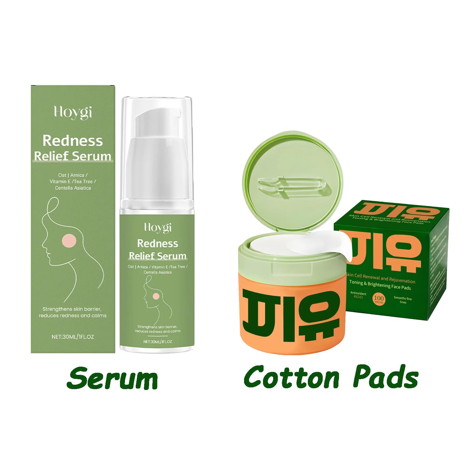Centella Asiatica Moisturizing Cotton Pads Reduce Dullness Brighten Fade Fine Line Soothing Nicotinamide Facial Care Pads Qme 1 Set