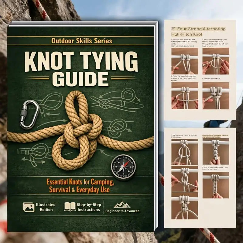 Essential Knot Tying Book Camping Survival Step 50 Knots Illustrated Qme Default Title