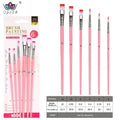 Professional Artist Paint Brushes Nylon Round Pointed Flat Tips Qme A2