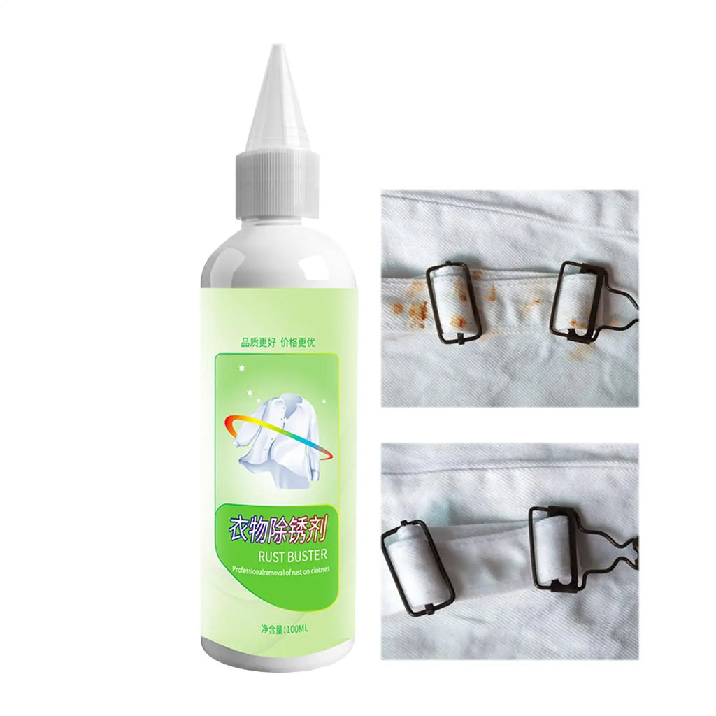 Rust Remover for Clothes 100ml Safe Portable Fabric Rust Cleaner for White Clothes Garments Denim Jeans Bag Washable Textiles Qme