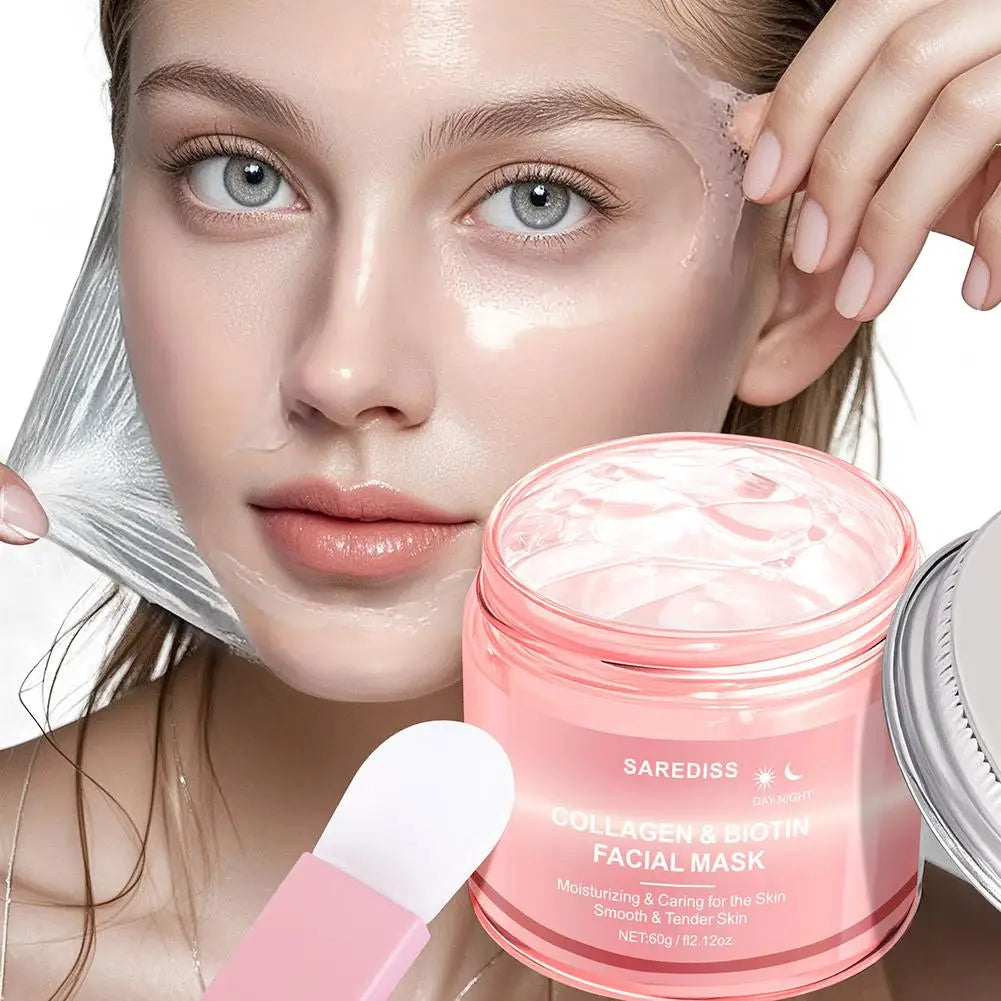 1 Collagen Night Wrapping Mask Peel-off Overnight Face Deeply Hydrate Qme