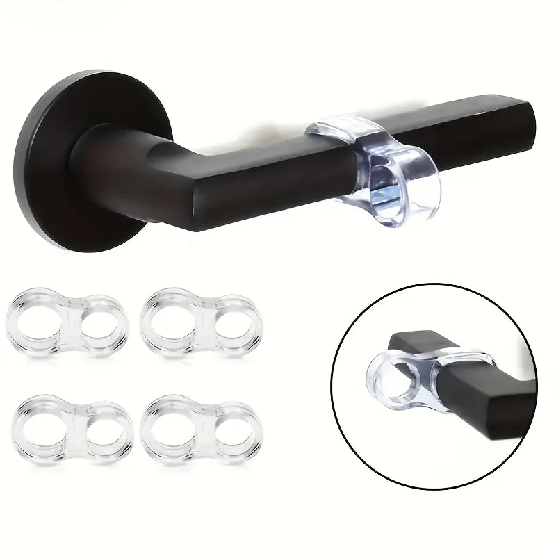 12pcs Door Barrier Protector-Transparent Silicone Door Handle Bumper, Non Adhesive Wall Protection,Suitable for Blocks, Knobs Qme