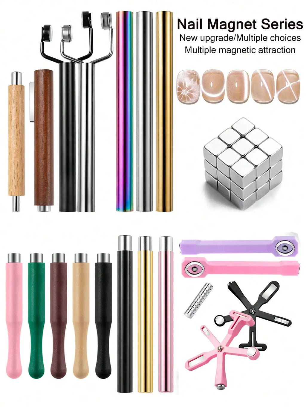 Five One Nail Art Magnet Cat Eye Oil Glue Multifunctional Cross Qme
