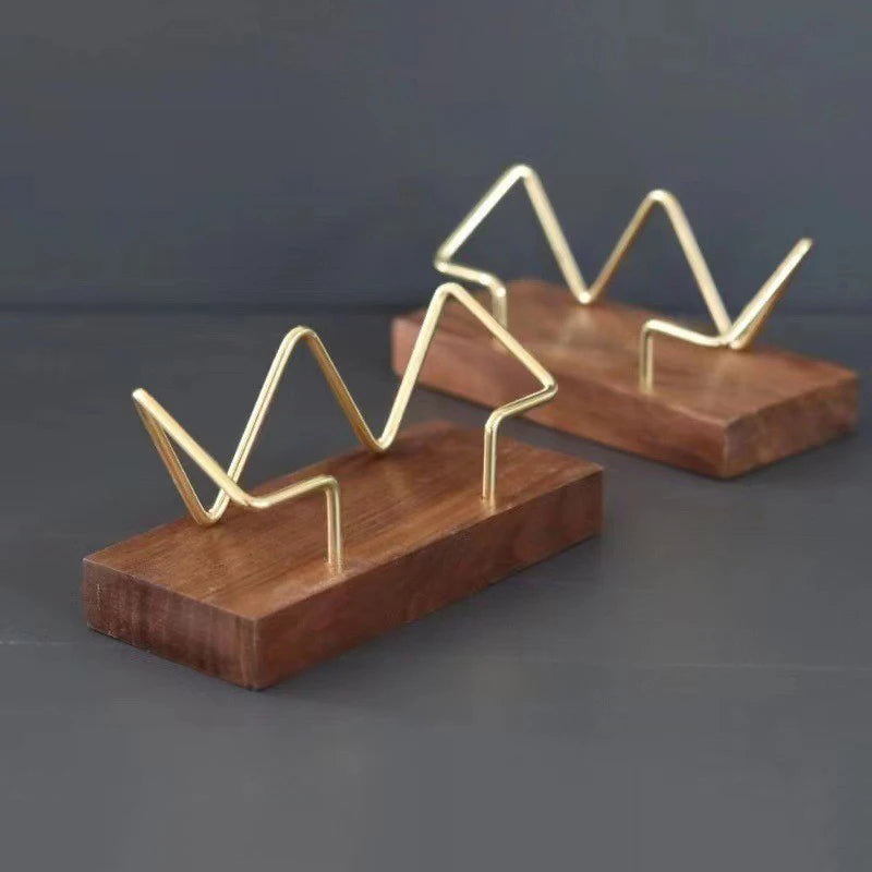 Business Card Holder Organizer Office Desk Display Stand Memo Counter Qme A4 Black walnut