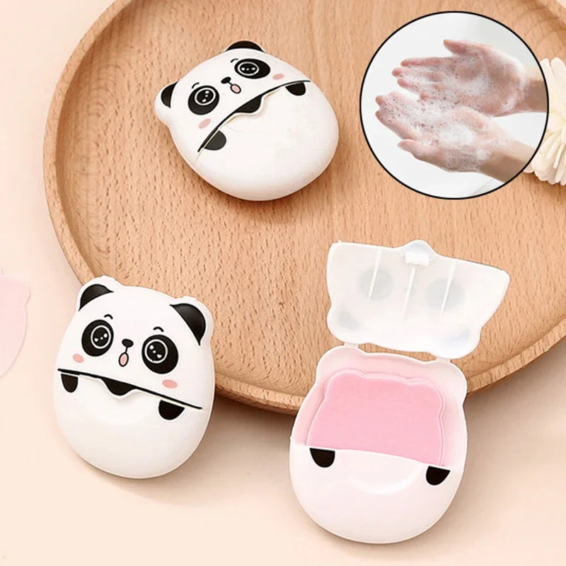 20/50pcs Travel Portable Soap Paper Disposable Hand Soap Cleaner Bath Washing Hands Clean Scented Slice Mini Paper Soap Qme