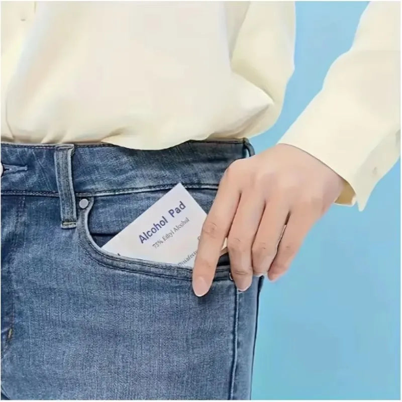 Disposable disinfection car interior cleaning wound treatment essential for home, 75% alcohol disinfection cotton paper Qme