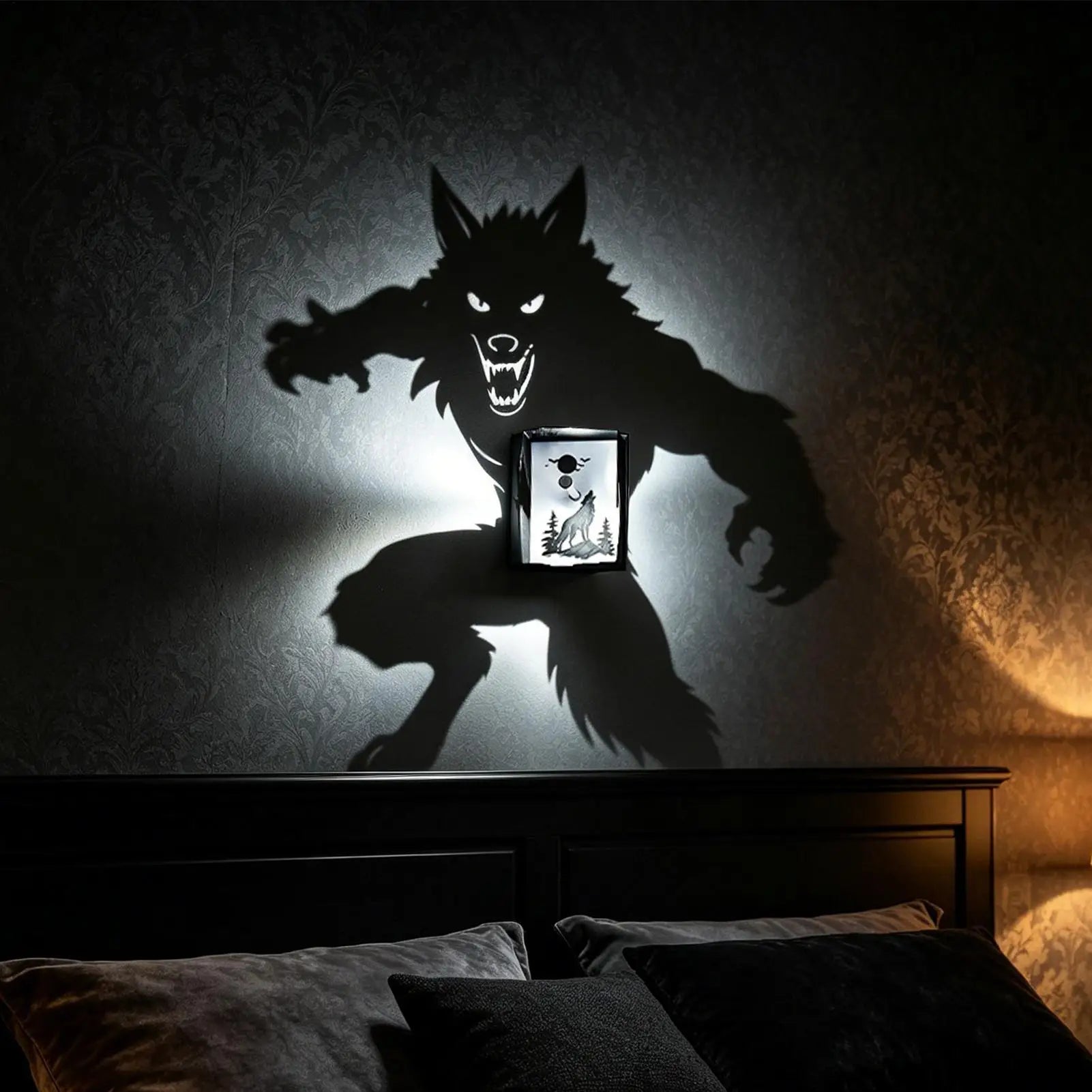Wall Shadow Lamp Halloween Decor Home Lighting Atmosphere Light Qme