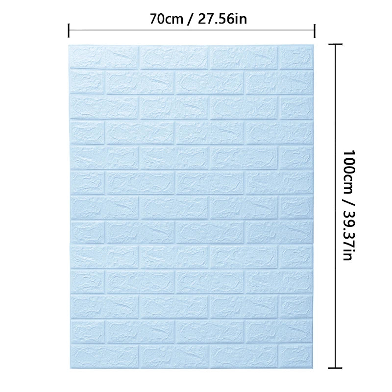 70CM 3D Wall Sticker Self Adhesive Background Decor XPE Foam Material Peel and Stick Wall Stickers Removable and Waterproof Qme 3 70cmx2m