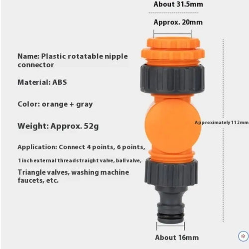 1 Faucet Adapter Plastic Quick Connect Click-lock Watering Irrigation Qme