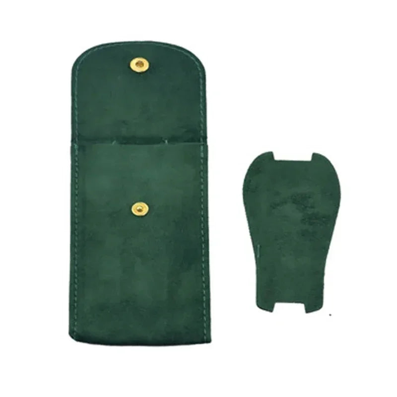 Watch Box Blue Green Gray and Black Flannelette Gift Bag Travel Storage Case Durable Portable Watch Dust Protection Case Qme green