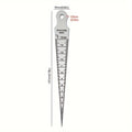 1pc Stainless Steel Wedge Plug Gauge with Double Scale Metric and Imperial Aperture Gauge and Taper Gauge 1-15mm Qme 1pc
