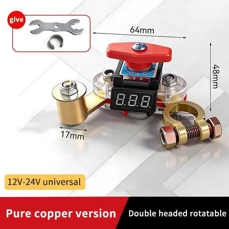 12V-24V Car Battery Disconnect Switch Bidirectional Joint Can Rotate Qme 7